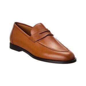 Loro Piana Sergio Leather Loafer, Brown